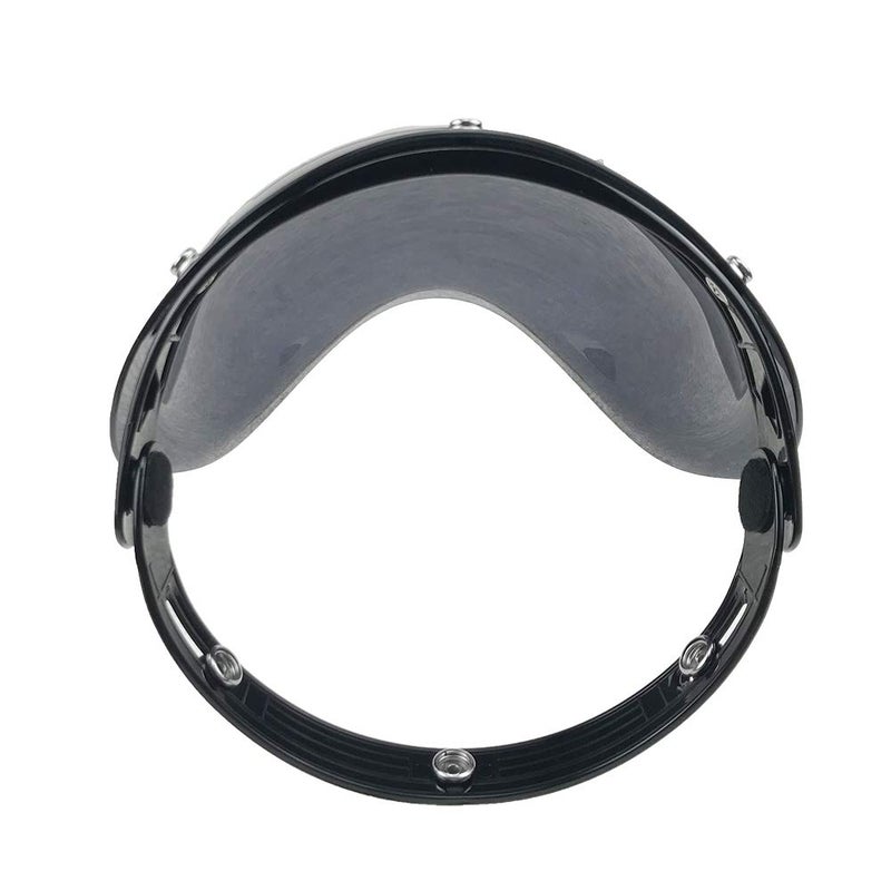 WANCAR Retro Motorcycle Bubble Visor Wind Shield Lens Universal For Standard 3-Snap Open Face Helmets(Smoke) - Image 5